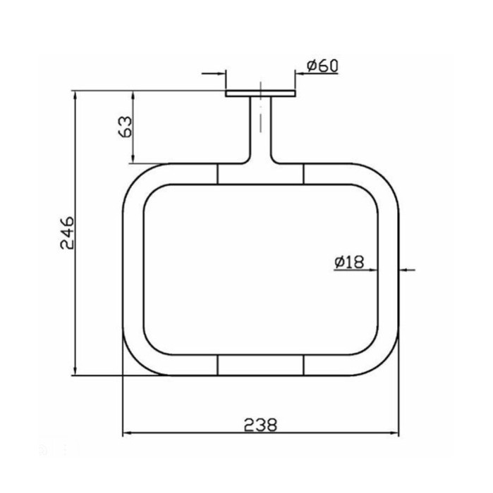 Zucchetti полотенцедержатель, кольцо., подвесной, pan, хром арт. zac625