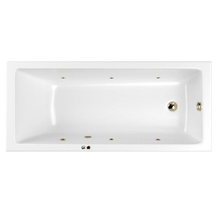 Встраиваемая ванна slim 150x70 soft, Whitecross Wave, бронза арт. 0111.150070.100.SOFT.BR