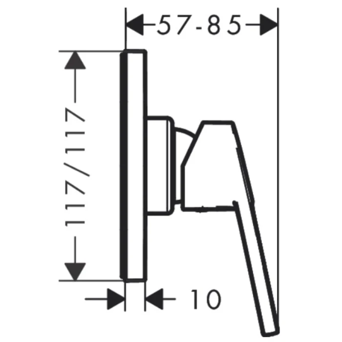 Hansgrohe смеситель для душа, Logis Loop, хром арт. 71612000