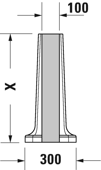 Duravit пьедестал для умывальника, 1930, 0857900000 цвет: белый