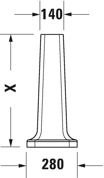Duravit пьедестал для умывальника, 1930, 0857900000 цвет: белый
