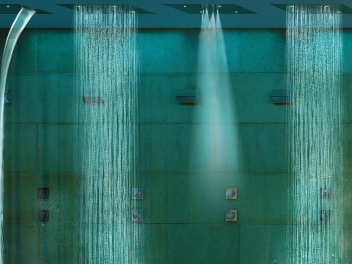 Bossini верхний душ с подсветкой для подвесного потолка dream/3 rgb lights 570 мм х 470 мм, с 3 режимами струи, dream, хром арт. h38935.030