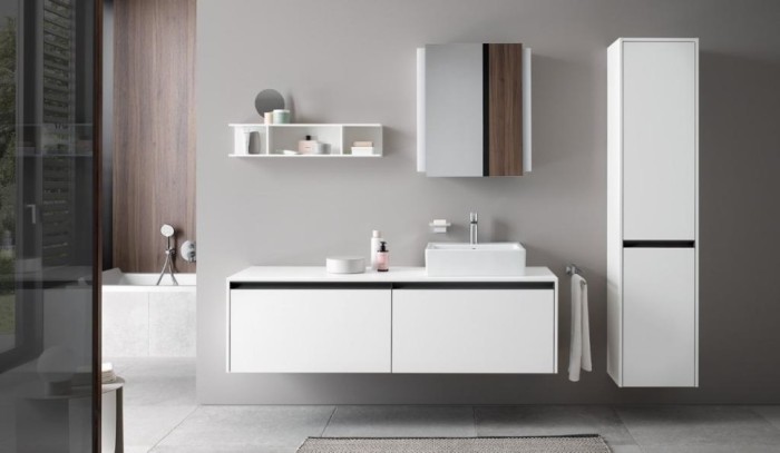 Duravit высокий шкаф с двумя дверцами петли справа 360 мм х 400 мм х 1760 мм, ketho.2, k21329r91910000 цвет: серо-коричневый матовый