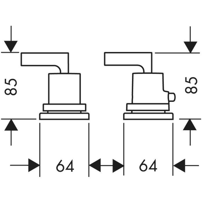 AXOR термостат на край ванны, Citterio, никель арт. 39482820