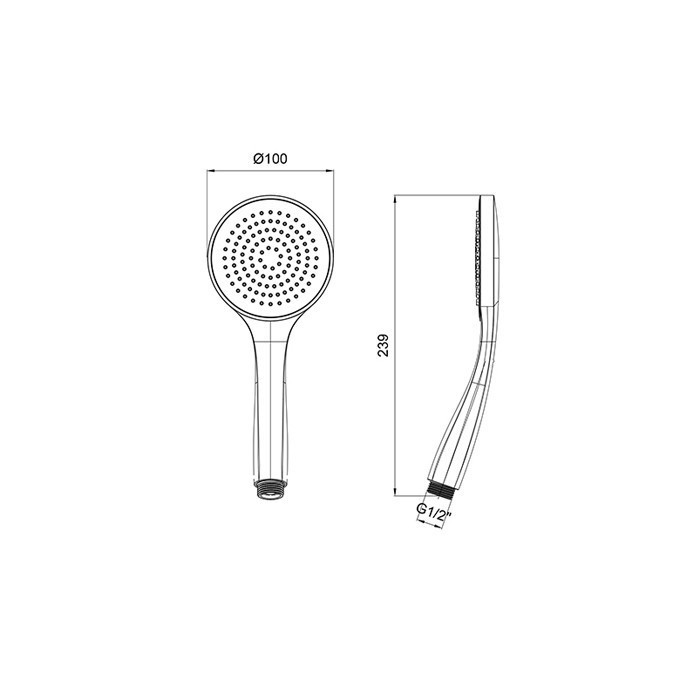 Almar ручной душ, velvet, e082114.mb цвет: черный