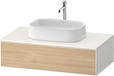 Duravit тумба подвесная под раковину 550 мм х 1000 мм х 281 мм, zencha, ze4811030840000 цвет: натуральный дуб/белый суперматовый