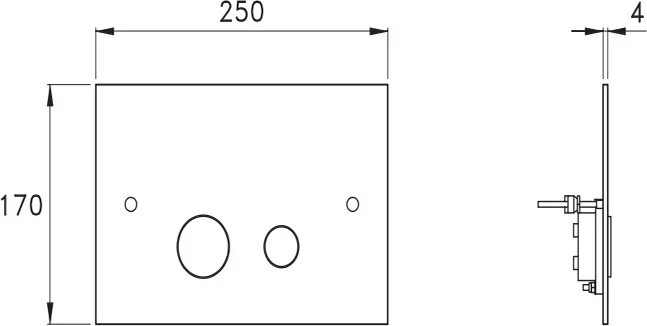 Stella клавиша смыва, без коллекции, никель арт. un09500ni01