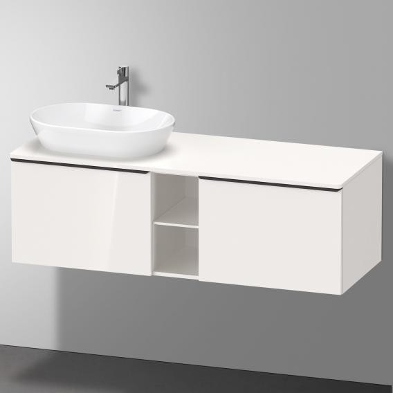 Duravit тумба подвесная под раковину слева 1400 мм х 550 мм и открытой полкой, d-neo, de4950l2222 цвет: белый глянцевый