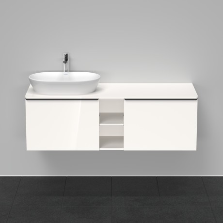 Duravit тумба подвесная под раковину слева 1400 мм х 550 мм и открытой полкой, d-neo, de4950l2222 цвет: белый глянцевый