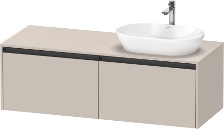 Duravit тумба подвесная под раковину справа 550 мм х 1400 мм х 459 мм, ketho.2, k24888r91910000 цвет: серо-коричневый матовый