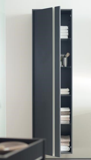 Duravit шкаф высокий левый, с полками, ketho, kt1265l1818 цвет: gres pietra grey opaco