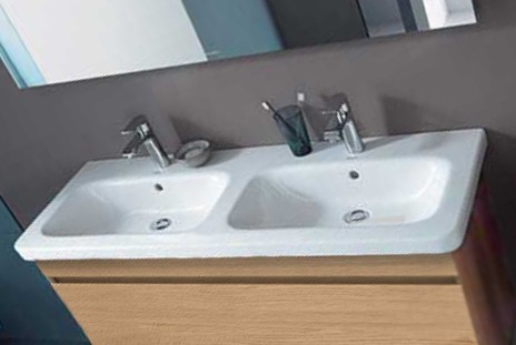 Duravit тумба подвесная под две раковину, durastyle, ds 6398 5252 цвет: дуб европейский