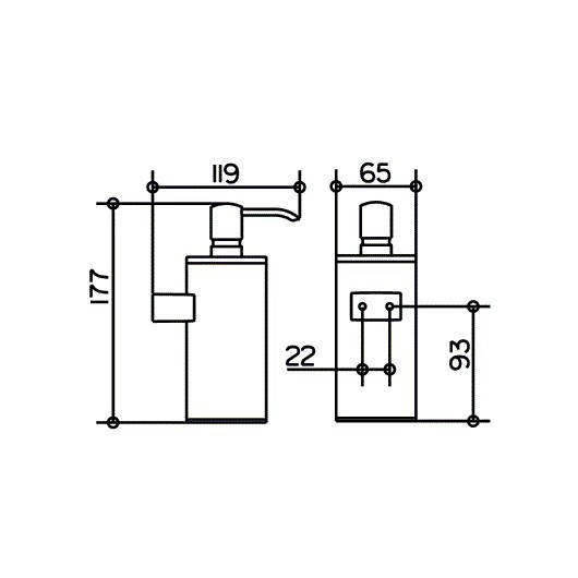Keuco дозатор жидкого мыла, plan, хром арт. 14953 070100