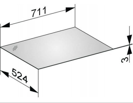 Keuco декоративная верхняя крышка из кристаллина для боковой тумбы, edition 11, арт. 31322 289001