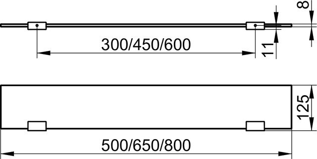 Keuco полочка 80 см, collection moll, арт. 12710 015800