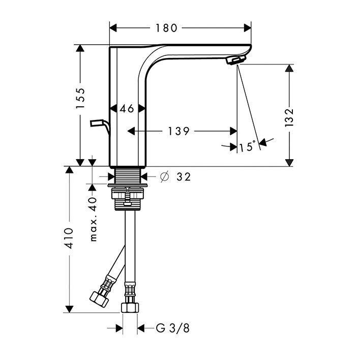 AXOR смеситель для раковины, Urquiola, хром арт. 11020000