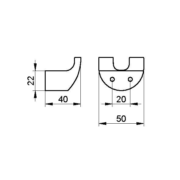Keuco крючок для полотенца двойной, elegance new, хром арт. 11613 010000