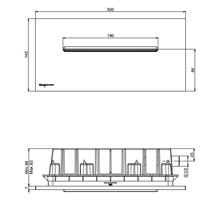 Fima Carlo Frattini каскад встраиваемый в стену, нержавеющая сталь wellness, хром арт. f2782cr