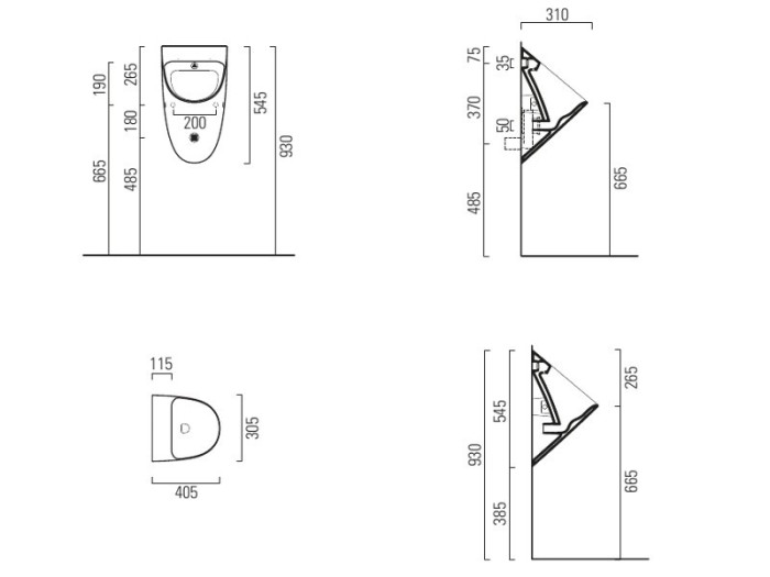 GSI Писсуар настенный extra glaze ®, Community - 769511