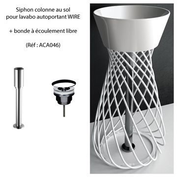 ArtCeram сифон для раковины, aca046 wire цвет: хром глянцевый