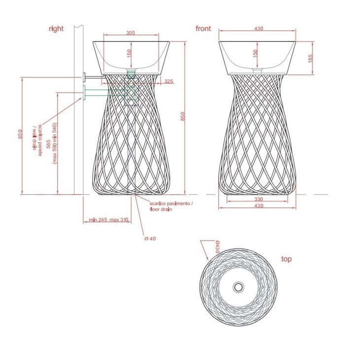 ArtCeram сифон для раковины, aca046 wire цвет: хром глянцевый