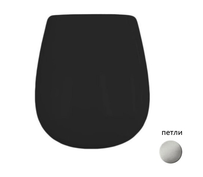 ArtCeram сиденье с крышкой для унитаза, aza001 17 71 atelier цвет: черный матовый