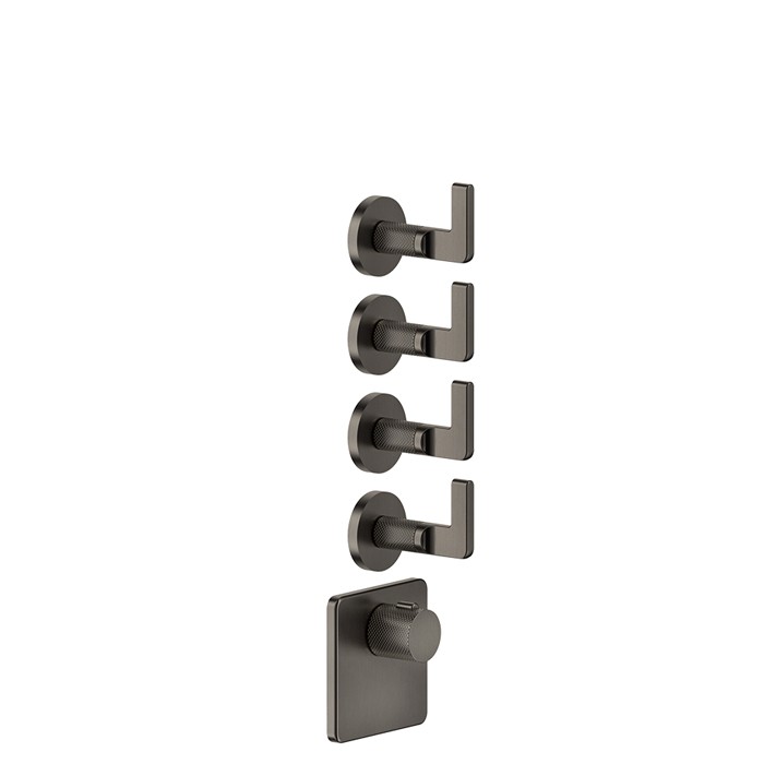 Gessi Смеситель для душа, встраиваемый, термостатический, резьба 3/4", Inciso, 58218#299 цвет: black xl