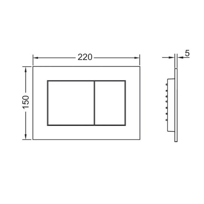 TECE панель смыва унитаза для системы двойного смыва,латунь металлик, now - 9240419
