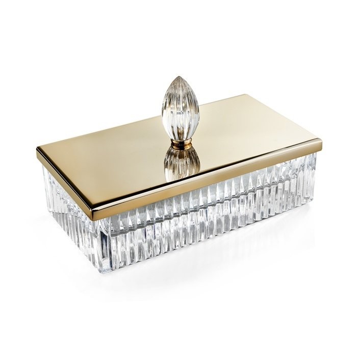 Баночка универсальная с крышкой (золото матовое), 3SC Elegance Crystal - EL78ACRGO