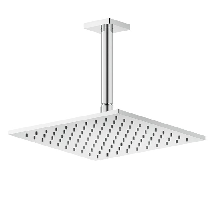 Gessi Потолочная душевая головка на 1/2" 250x250 мм, длина изгот. под заказ (105 - 1855 мм), Rilievo, 59159#031 цвет: хром