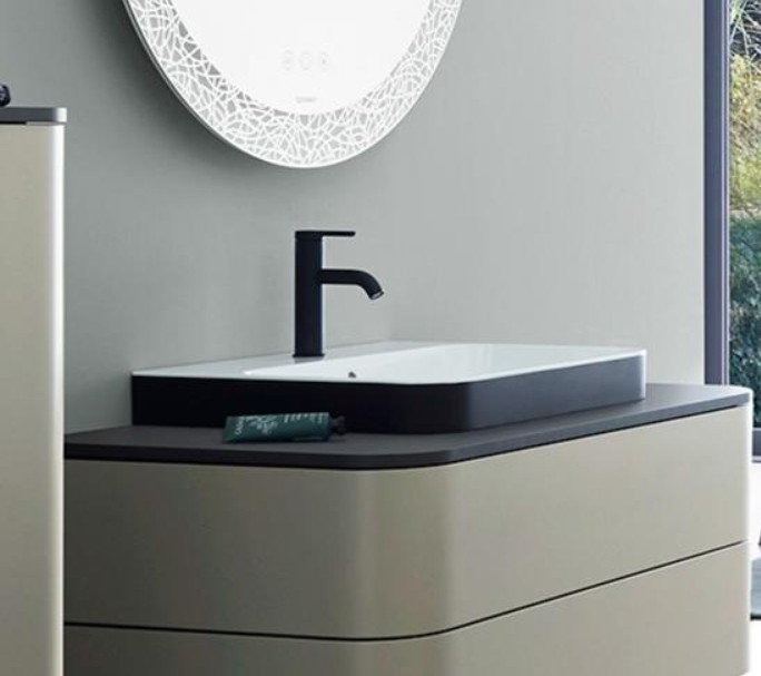 Duravit раковина встраиваемая сверху 600 мм х 460 мм, с переливом, с креплением, happy d.2 plus, 2360600000 цвет: белый