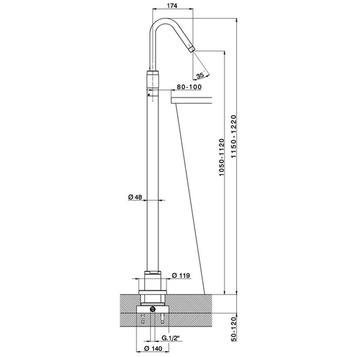 Cisal смеситель для раковины st00451040 step цвет: черный
