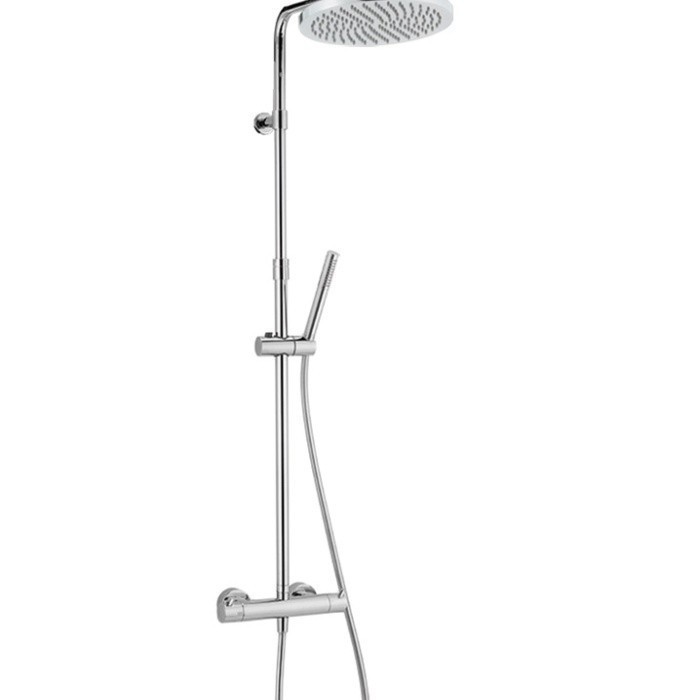 Cisal душевая система с термостатическим смесителем lnc8402d21 less new cisal, цвет: хром