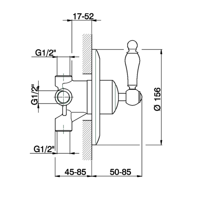 Cisal переключающий вентиль ts00027021 arcana toscana цвет: хром