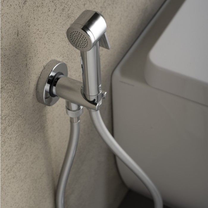 Bossini гигиенический комплект с лейкой, держателем и шлангом, apice, серый арт. ce4002.045