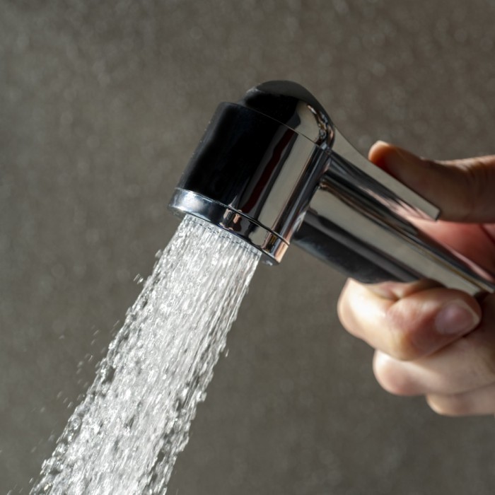 Bossini гигиенический комплект с лейкой, держателем и шлангом, apice, серый арт. ce4002.045