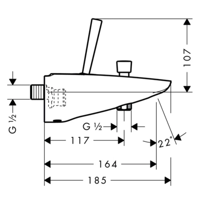 Hansgrohe смеситель для ванны, PuraVida, арт. 15472400