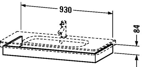 Duravit декоративное обрамление для раковины, durastyle, ds608207575 цвет: лён