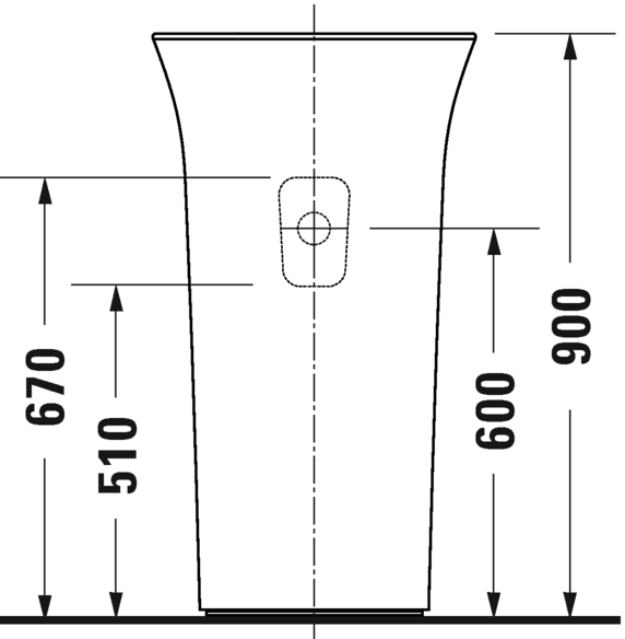 Duravit отдельно стоящая раковина d500 мм, white tulip, 2702500070 цвет: белый