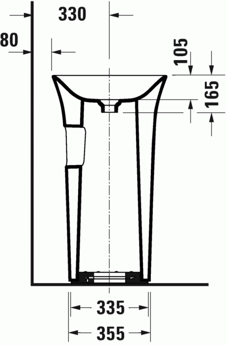Duravit отдельно стоящая раковина d500 мм, white tulip, 2702500070 цвет: белый