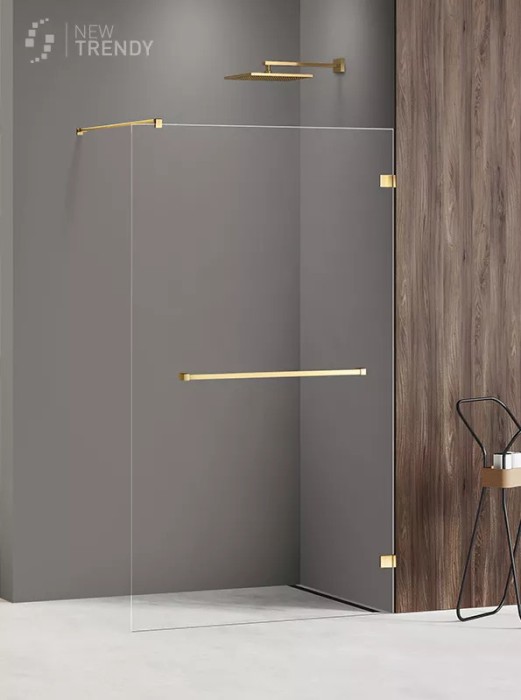 Душевое ограждение shine 90x200, New trendy Avexa gold, золото арт. EXK-7070