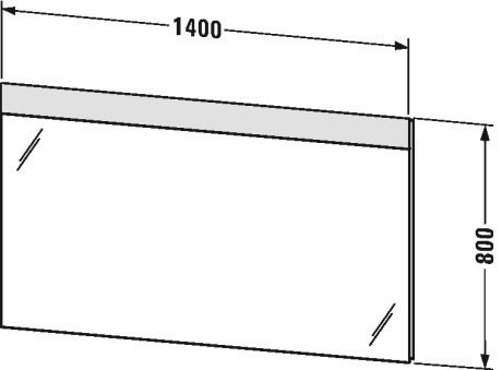 Duravit зеркало с подсветкой, durastyle, ds747103737 цвет: белый алюминий