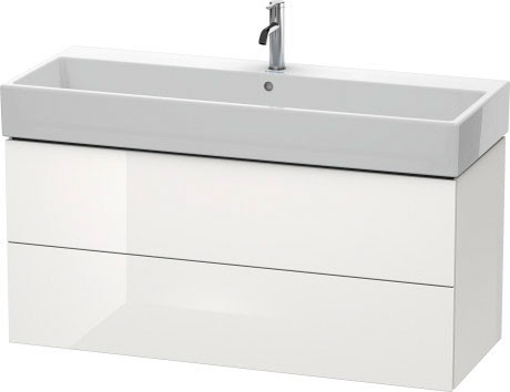 Duravit тумба подвесная под раковину, l-cube, lc 6279 2222 цвет: белый глянцевый