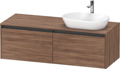 Duravit тумба подвесная под раковину справа 550 мм х 1400 мм х 459 мм, ketho.2, k24888r79790000 цвет: орех натуральный
