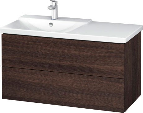 Duravit тумба подвесная под раковину, l-cube, lc 6251 53 53 цвет: каштан темный