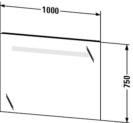 Duravit зеркало с подсветкой, ketho, kt733200000 цвет: