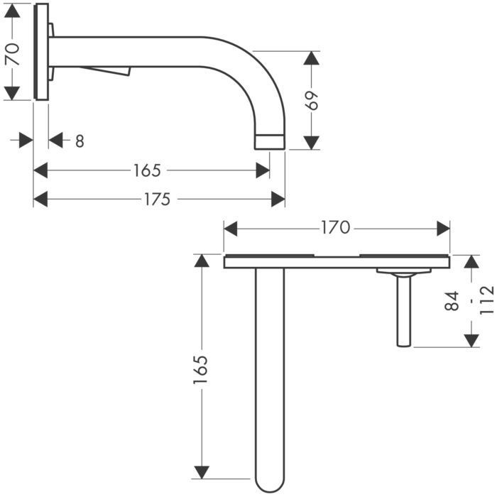 AXOR смеситель для раковины, Uno, шлифованное красное золото арт. 38112310