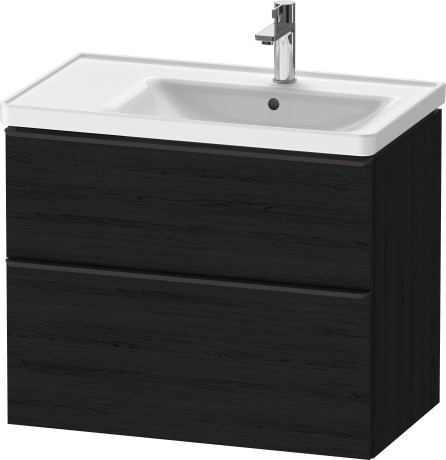 Duravit тумба подвесная под раковину 784 мм х 452 мм, d-neo, de435801616 цвет: чёрный дуб