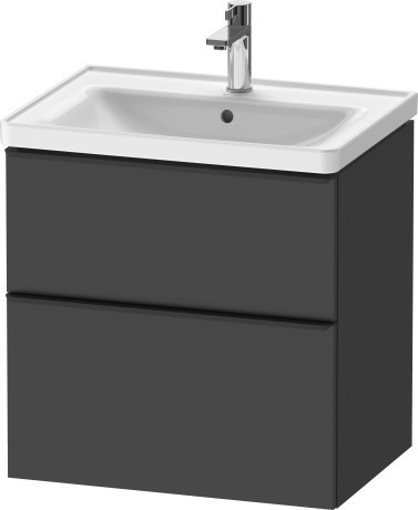 Duravit тумба подвесная под раковину 634 мм х 452 мм, d-neo, de435404949 цвет: графит матовый