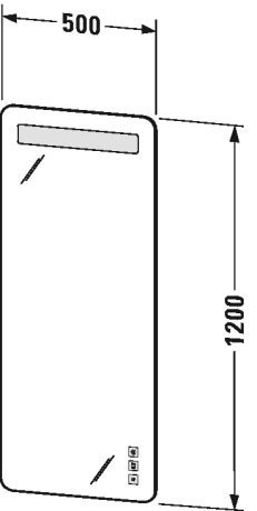 Duravit зеркало с подсветкой, luv, lu976300000